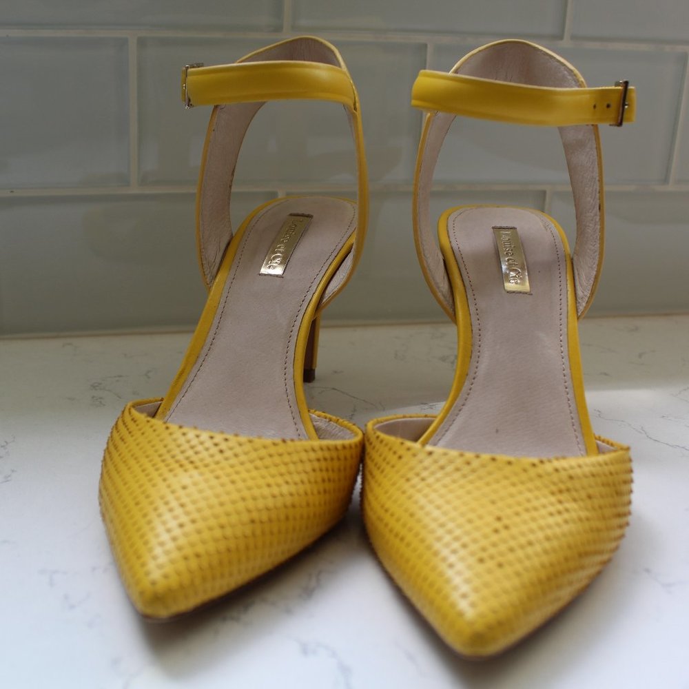 Louise et cie Kota ankle strap pumps yellow